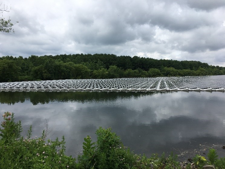njrcev solar farm on a lake